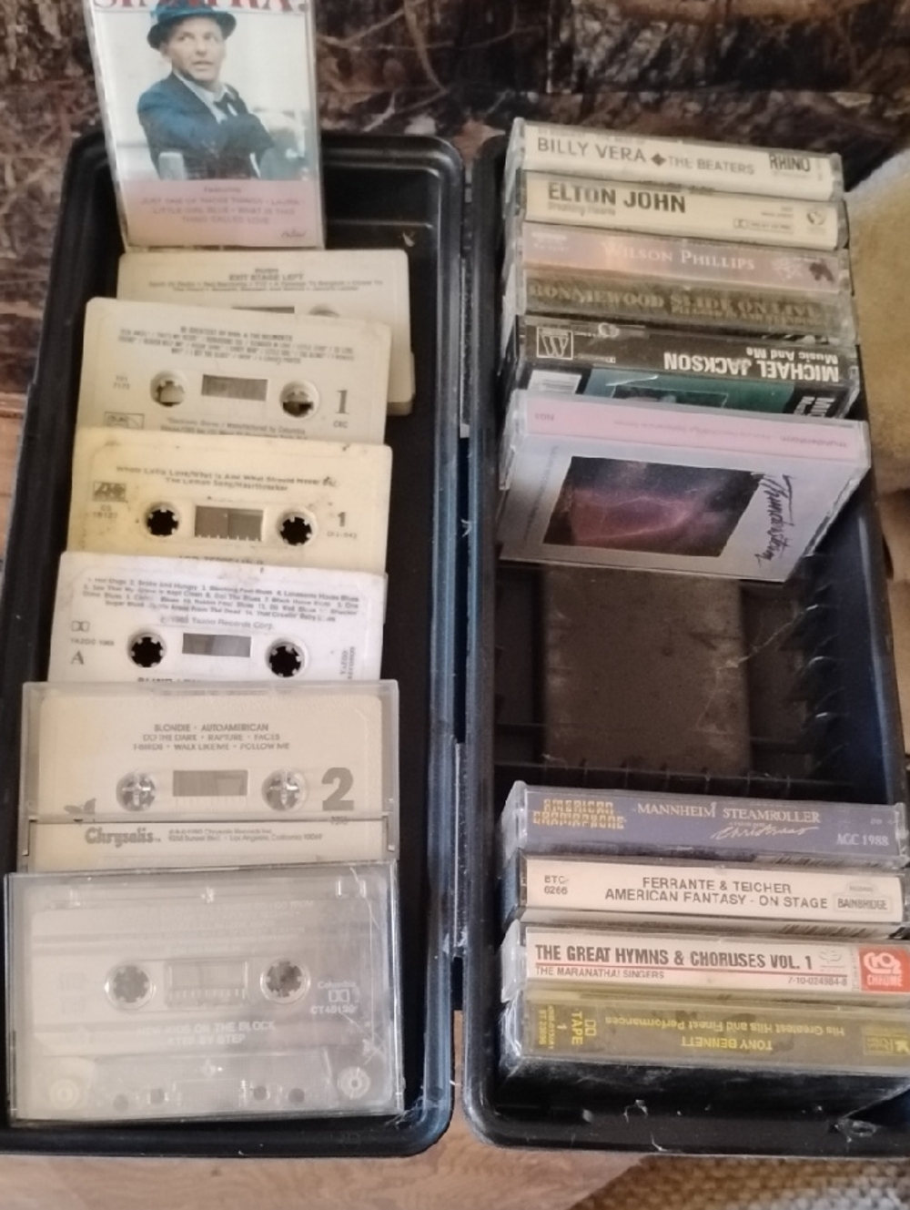 Lot of Vintage Audio Cassette Tapes - Beige, Clear, Black